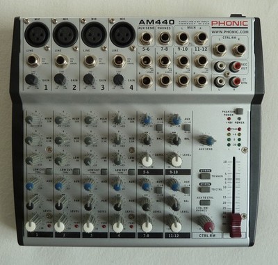 PHONIC AM 440 4-MIC 4-STEREO INPUT COMPACT MIXER Mischpult + Übernahmegarantie