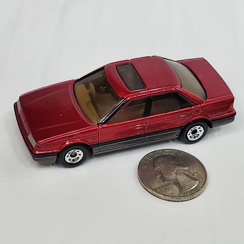 Vintage 1987 Matchbox Diecast Maroon w/Gray Ford Sterling 4-Dr Sedan 1:60 Scale