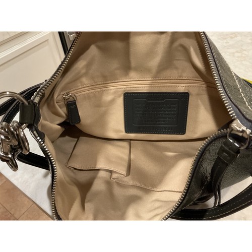 Coach Schultertasche Leder olivgrün Umhängetasche Handtasche verstellbarer Riemen - Bild 8 von 14