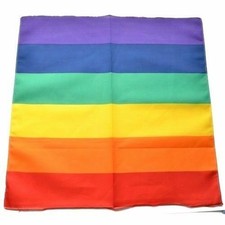 Lot Of 1 RAINBOW Print Scarf Bandana 100 Cotton Multi Colors 22 x 22