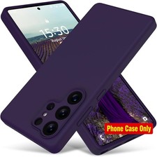 Case for Samsung Galaxy S25 Ultra, Liquid Silicone Thin, Dark Purple