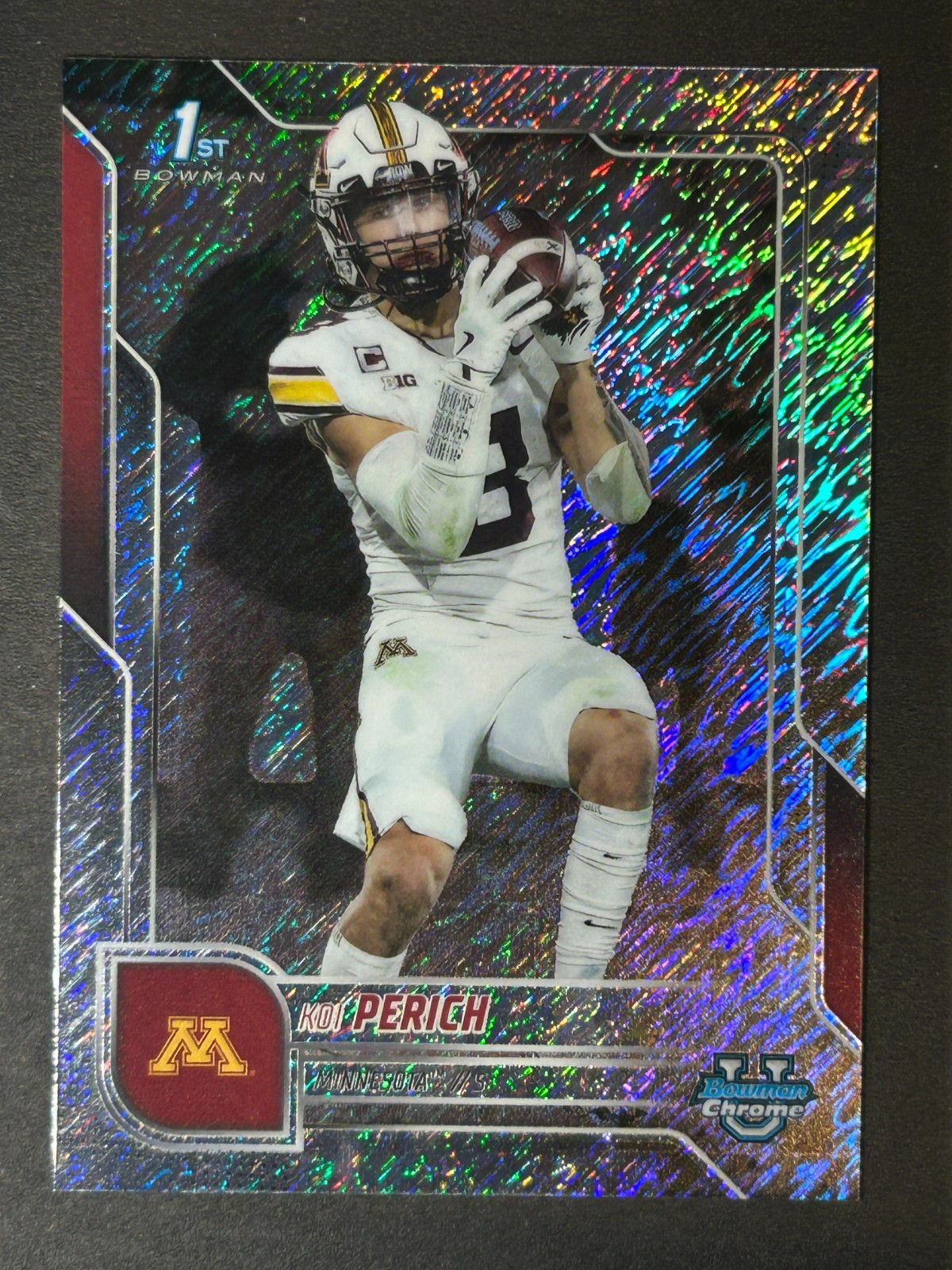 #116 Koi Perich, Minnesota Gophers 1st 2025 Bowman Chrome U Shimmer Refractor