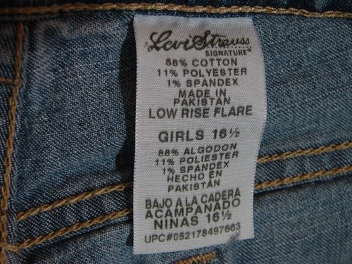 LC11431 2006 LEVI'S SIGNATURE LOW RISE FLARE JEANS GIRLS YOUTH sz16.5 (29x28.5) - Picture 6 of 7