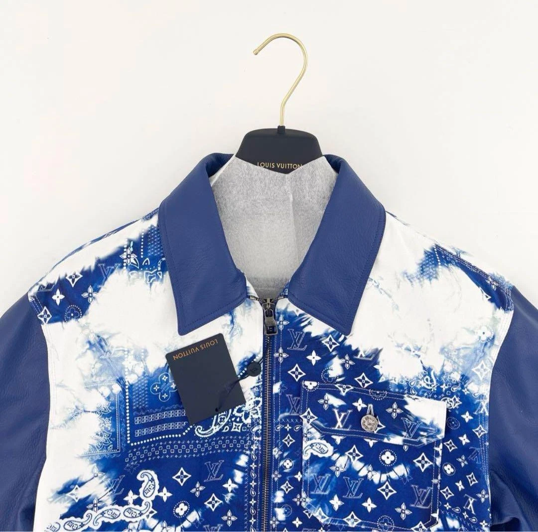LOUIS VUITTON（LV） Giacca denim pelle braccio modello bandana Louis Vuitton difficile da ottenere