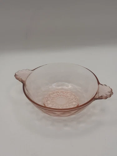 Anchor Hocking Pink Depression Glass Diamond Optic Bowl