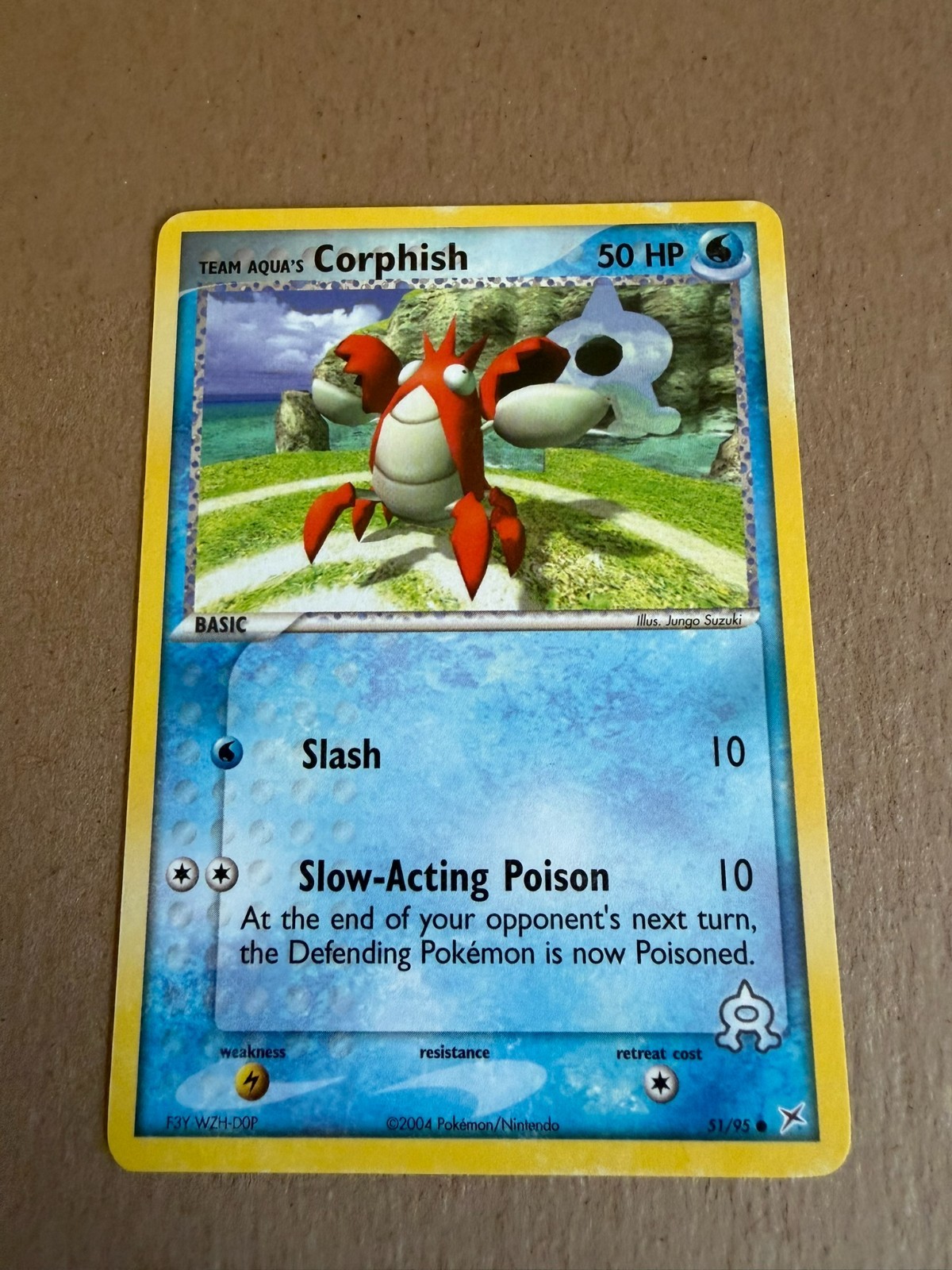 Team Aqua's Corphish 51/95 Team Magma vs Team Aqua Regular - NM