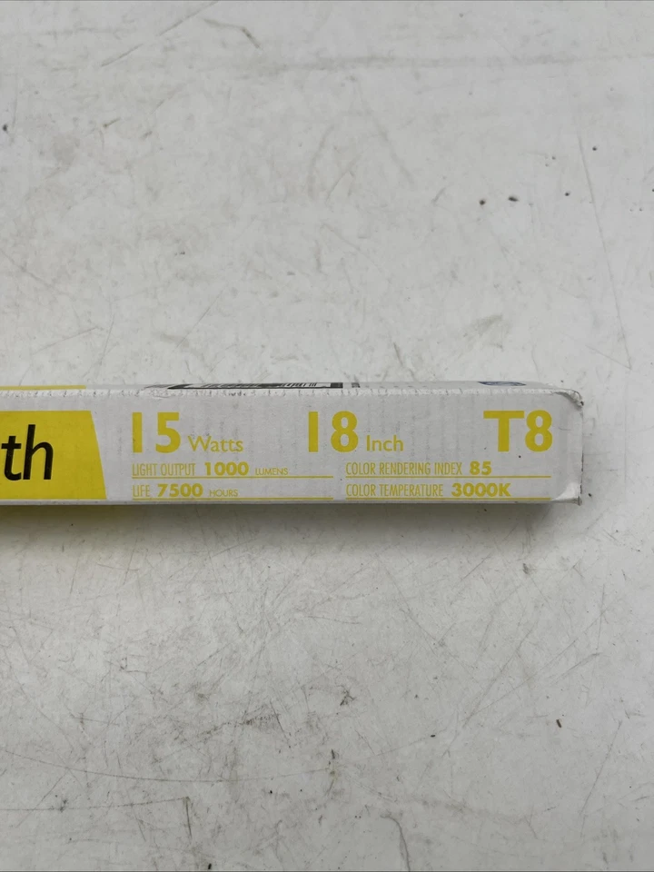 PHILIPS BRIGHT WHITE BULB 15W 18” F15T8 Fluorescent Tube Kitchen Bath T8 3000k - Image 3 of 4