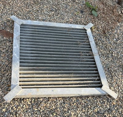 #ad #ad 27quot; x 27quot;Heavy Duty Galvanized Steel Bar Grate Catch Basin Drain Cover with Tabs $699.95