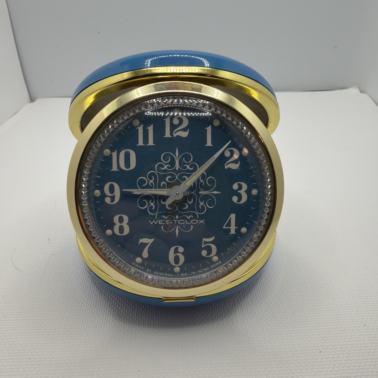 Vintage 1965 Westclox Travel Ben Alarm Clock Colortyme Blue Luminous 44302 photo Vintage 1965 Westclox Travel Ben Alarm Clock Colortyme Blue Luminous 44302 featured image