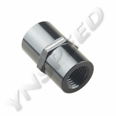 US SHIP 1/4'' NPT To 1/4'' NPT Female Straight Aluminum Fuel Oil Fitting Black