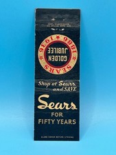 Vintage 1936 Sears Golden Jubilee 50 Years Matchbook The Ohio Match Co