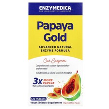 2 X Enzymedica, Papaya Gold, Papaya Mint, 120 Tablets