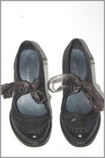 NEOSENS Escarpins Cuir Noir Lacets Rubans T 38 TBE