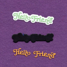 HELLO FRIEND 2 with background die cuts