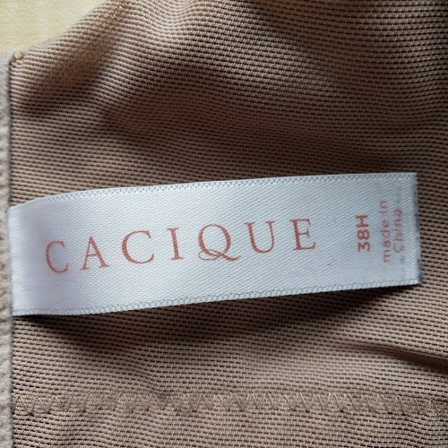 Cacique Unlined Full Coverage Bra 38H Beige Brown Underwire - Picture 3 of 4