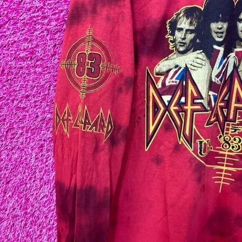 Def Leppard Pyromania 83' tour long sleeve tiedye tshirt size Large - Picture 4 of 6