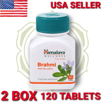 BRAHMI HIMALAYA 2 BOX 120 TABLETS USA Vegetarian Botanical 100% Herbs
