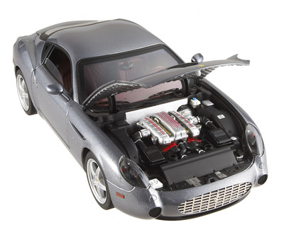 FERRARI 575 GTZ ZAGATO COUPE GRAY 1:18 by HOT WHEELS ELITE