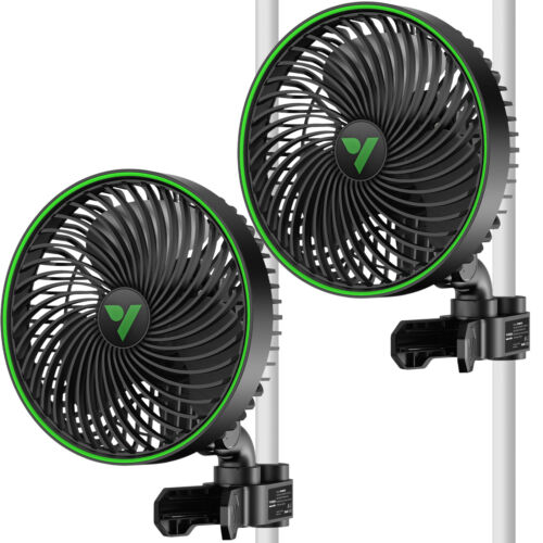 <!--F#f_0-->VIVOSUN 2-Pack Gen2 6'' Clip-on Fan,Air Circulator for Grow Tent Oscillating Fan<!--F/-->