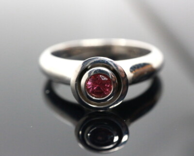 GOLDJUNGE69 * SOGNI D`ORO EDELSTEIN RING (16) RHODOLITH RUND 925er SILBER