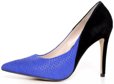 Carvela Kurt Geiger Ashe Blue Black Suede Stiletto Heals Pumps  39 EU/8.5 US