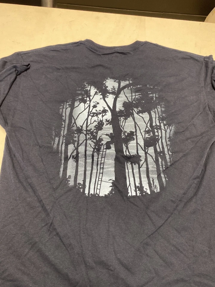 Camiseta de tiro de manga corta para hombre azul marino talla grande Foto 3 de 3