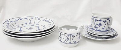 Konvolut 9 St Indisch Blau Porzellan Strohblume Jäger Eisenberg 70er Blau Saks