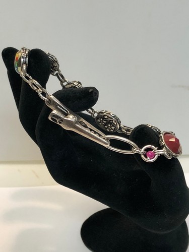 Bellissimo bracciale LUCKY YOU maglia floreale rotonda 8,5" - Foto 2 di 12