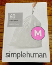 Simplehuman Code M Custom Fit Liners Tall Kitchen Extra Strong Trash Bag 45L x60
