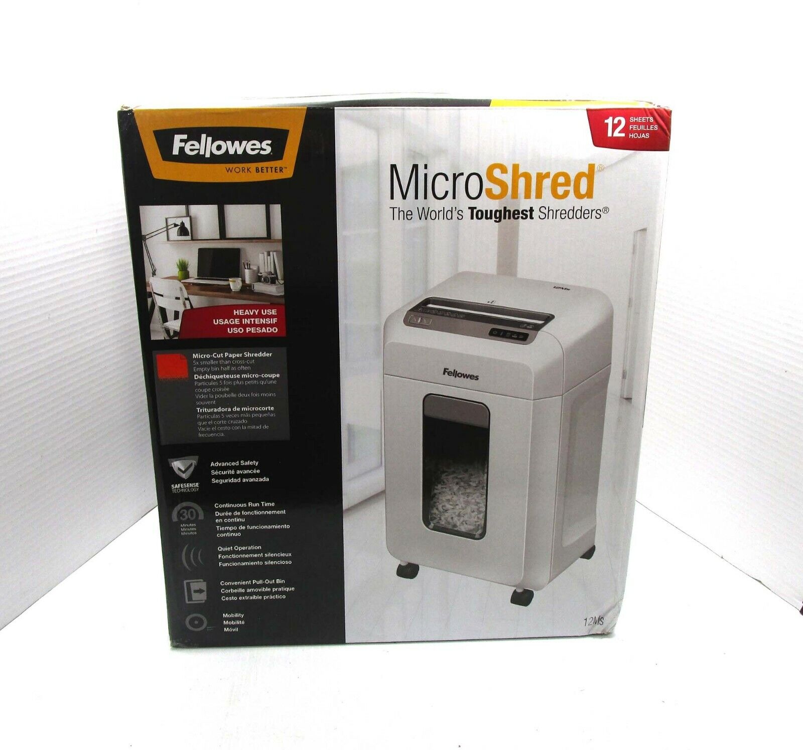 Best Buy: Fellowes MicroShred 12 Per Pass-Sheet Micro Cut Paper Shredder  White 4630001