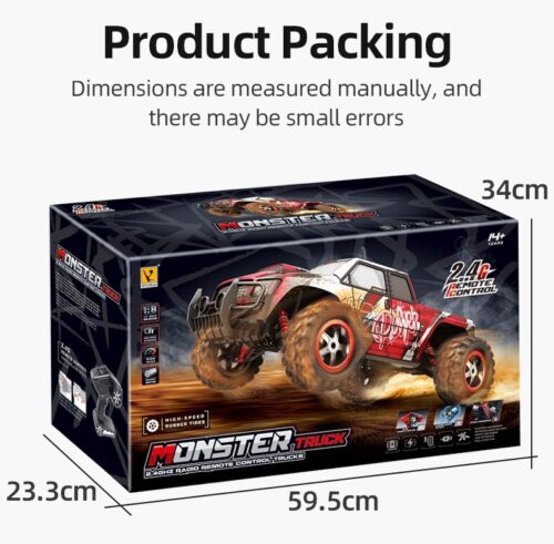 Centra RC Car 1/8 Remote Control 4WD Off-Road Monster Truck 40KM/H Kids Toy - Picture 18 of 26