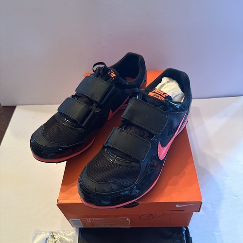 NEW Nike Zoom TJ 3 Triple Jump Track Shoes Men’s 12 Black/Atomic Red 474132 060 - Picture 4 of 11