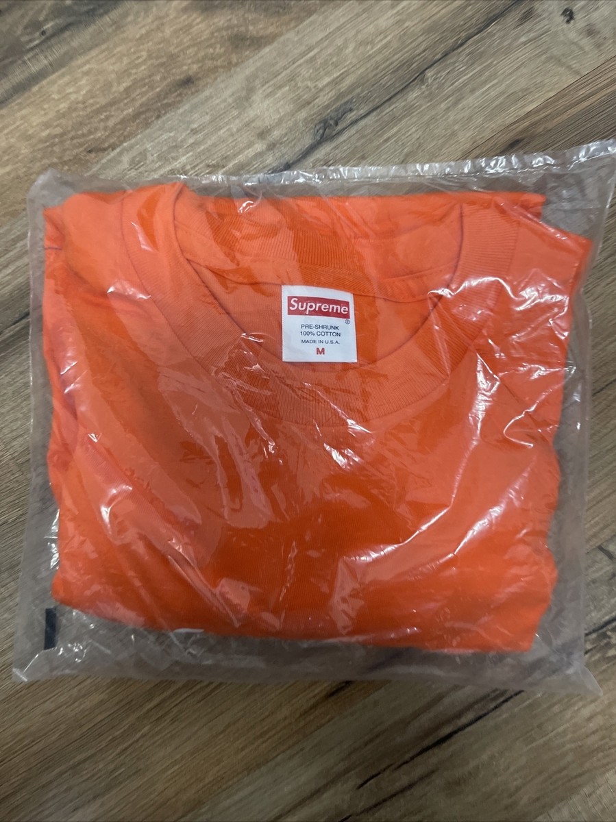 New Supreme Box Logo Long-Sleeve Tee Orange FW20 Size M