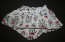 New Carter's Girls 9m Skirt Ribbon Bow Elastic Waist White w Pretty Floral Print