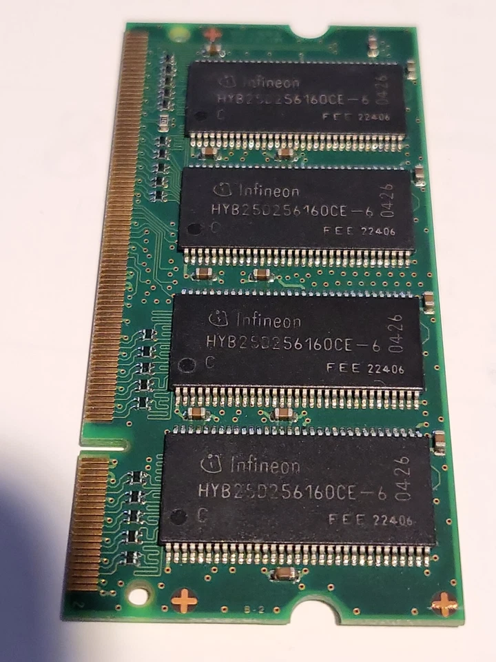 2X Infineon 256MB DDR 333 CL2.5 HYS64D32020GDL-6-C PC2700S-2533-0-A1 - Image 2 of 2