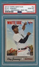 2019 Topps Heritage Eloy Jimenez Real One Autograph Red Ink /70#EJ PSA 10!