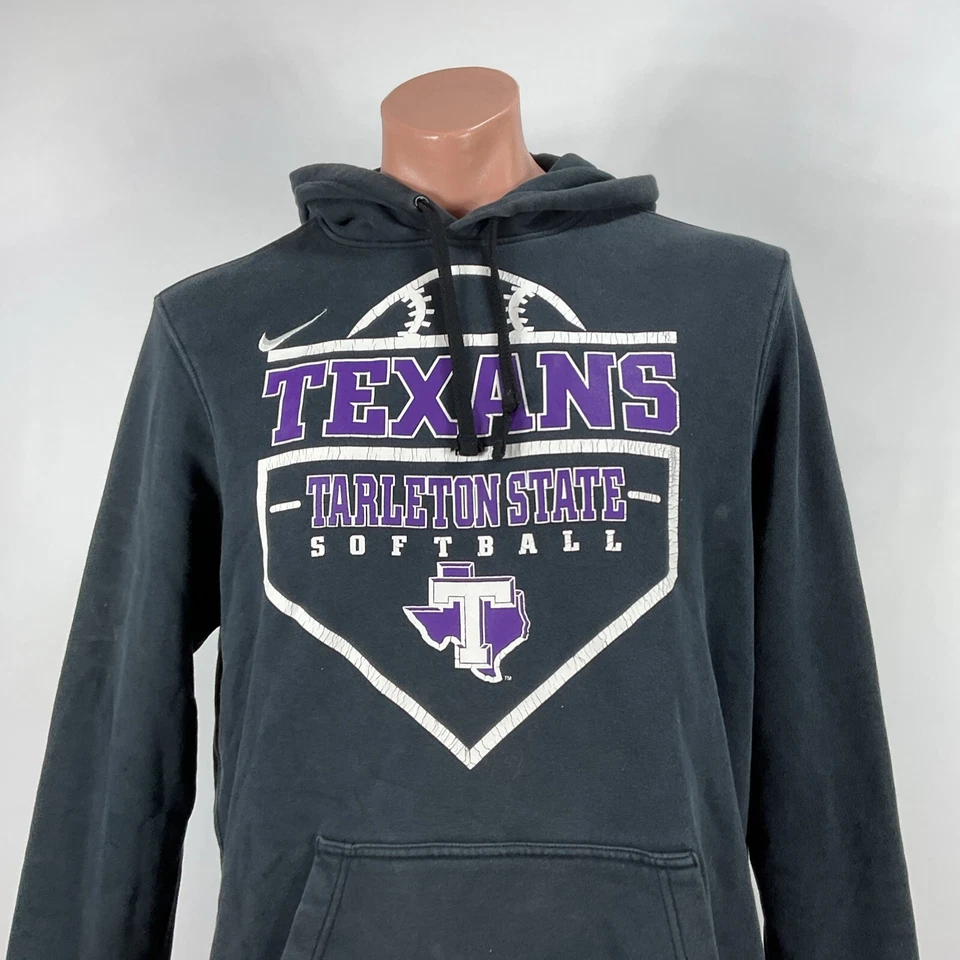 Nike Tarleton Gris Sudadera Pullover Softbol Universidad Estatal Texans Sudadera con Capucha L Foto 3 de 4