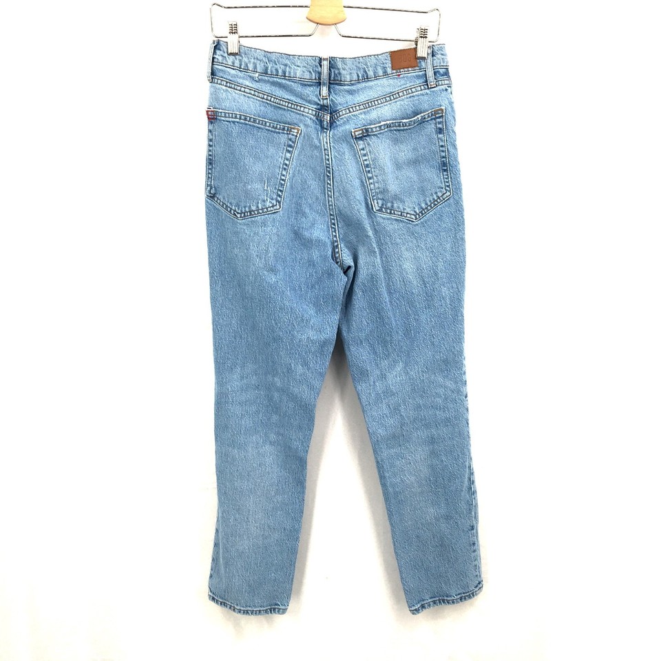 BDG urban outfitters high rise slim straight distressed jeans button