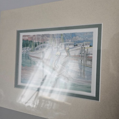3 Seascape Prints Signed Paul Brent '88 & James Konzen '99 Framed Beach Nautical - Picture 16 of 19