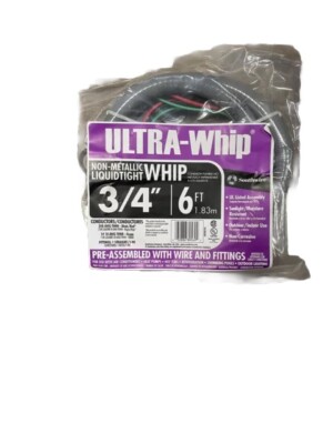 2 Units ~ Southwire Ultra-Whip Non-metallic Liquid tight preassembled 3/4'' 