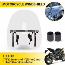 Large Clear 19"x17" Windshield for Honda Magna Shadow Spirit Sabre 600 750 1100