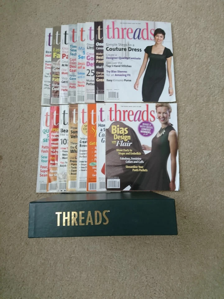 THREADS MAGAZINE 16 ISSUES  128-135 137-142 158  & 159 THREADS COLLECTOR'S CASE - Image 2 of 4