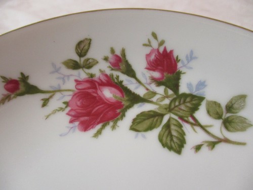 Vintage porcelain Moss Rose by Japan Cereal Fruit Bowl - Picture 2 of 4