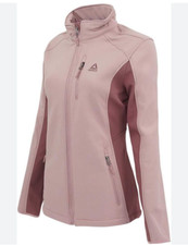 REEBOK Women's Softshell Active Jacket Full Zip Dusty Rose - Size Large