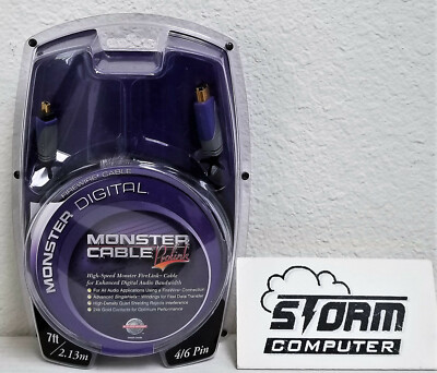 Monster Digital Prolink FIREWIRE Cable 4/6 Pin 7' FL400-4/6-7 600394-0