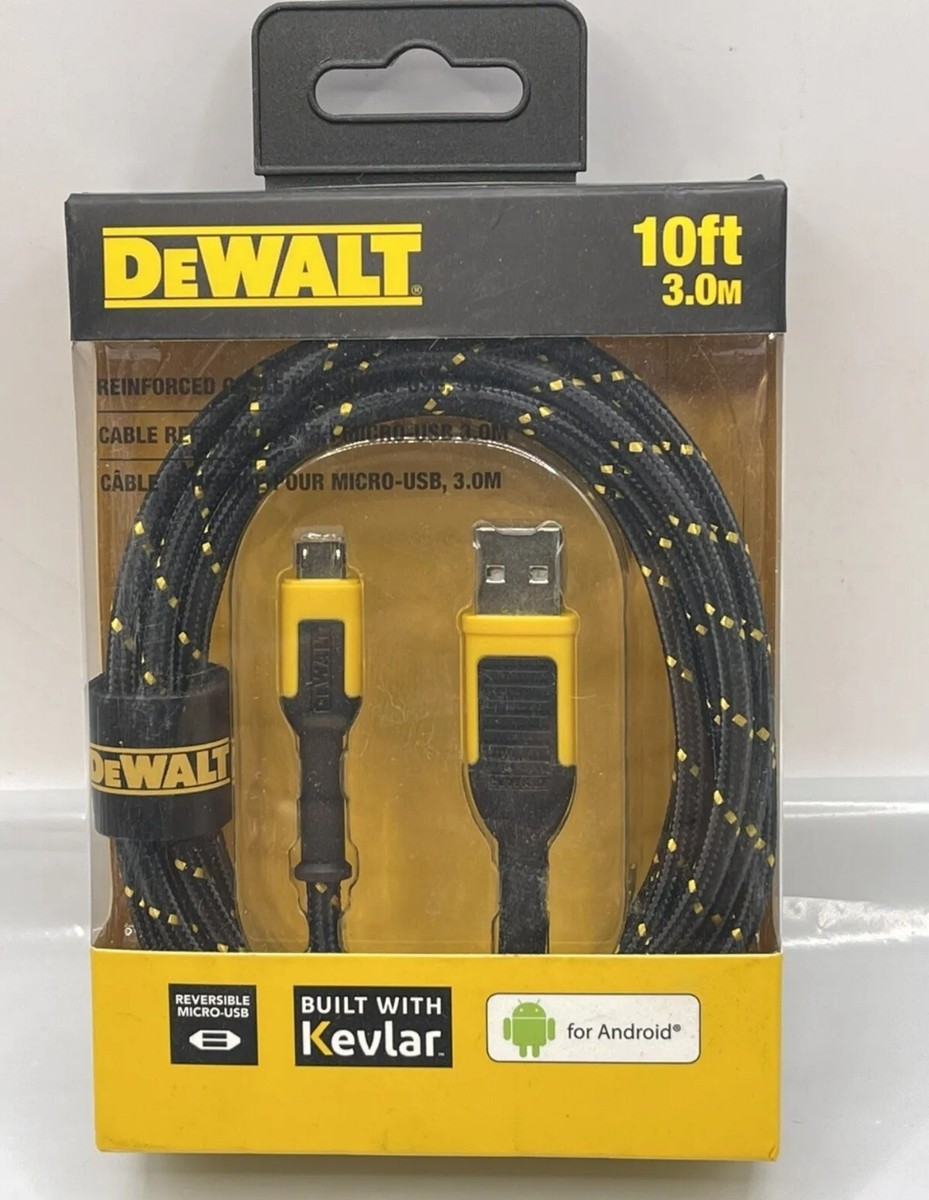 Micro Usb Cable Dewalt 10ft Iphone Charger DeWALT 10” Reinforced