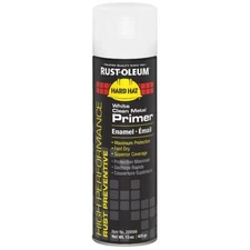 Rust-Oleum Rust Preventative Spray Primer, White, Flat Finish, 15 oz. 209566