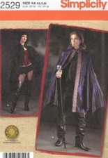 Pattern Simplicity Sewing Misses', Men's, and Teens' Costume Cape SIZE XS-M
