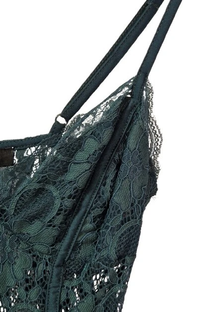 New Look Womens Green Lace Sheer Mesh Bodysuit UK 8 EU 36 - Adjustable Straps - Image 3 of 4