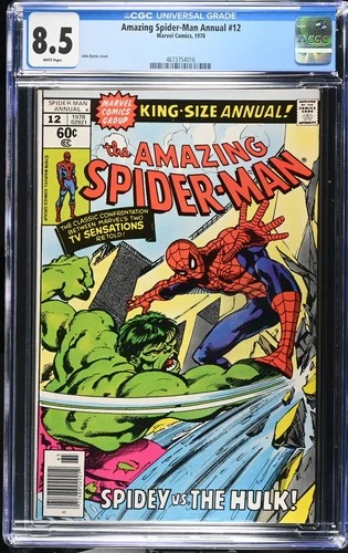 AMAZING SPIDER-MAN ANNUAL #12 (1978) CGC 8.5 WP💥SPIDER-MAN VS HULK💥MARVEL